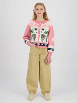 Vest lichtroze/beige