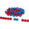 Viltballetjes rood/blauw - 100 stuks