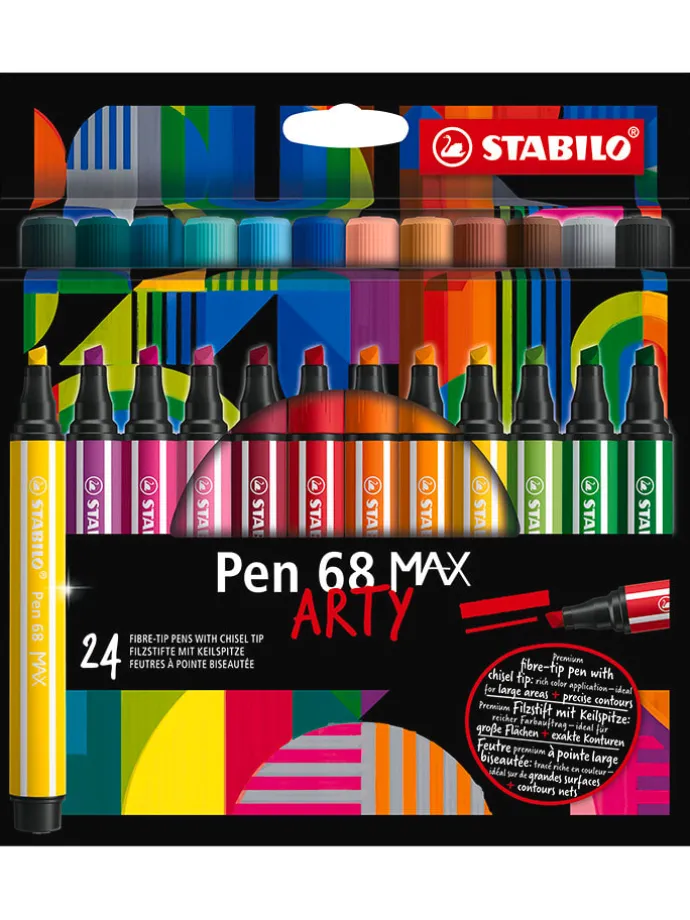 Viltstiften "Pen 68 MAX ARTY" - 24 stuks