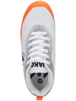 Voetbalschoenen met noppen "Twist" grijs/oranje
