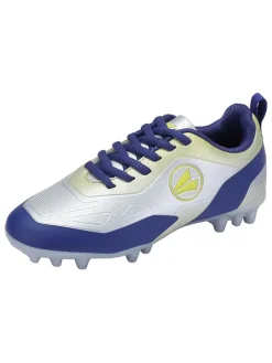 Voetbalschoenen met noppen "Twist" blauw/zilverkleurig
