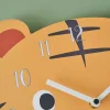 Wandklok "Tiger" oranje - (B)28 x (H)26 cm
