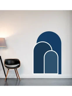 Wandsticker blauw - (B)70 x (H)100 cm