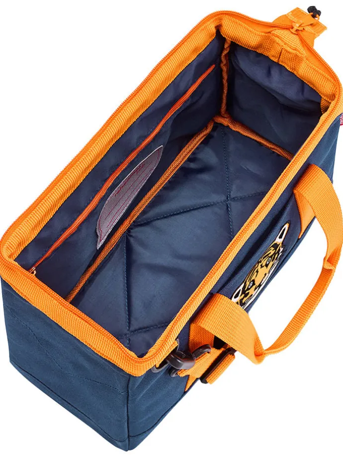 Weekendtas "Allrounder XS" donkerblauw/oranje - (B)27 x (H)21 x (D)12 cm