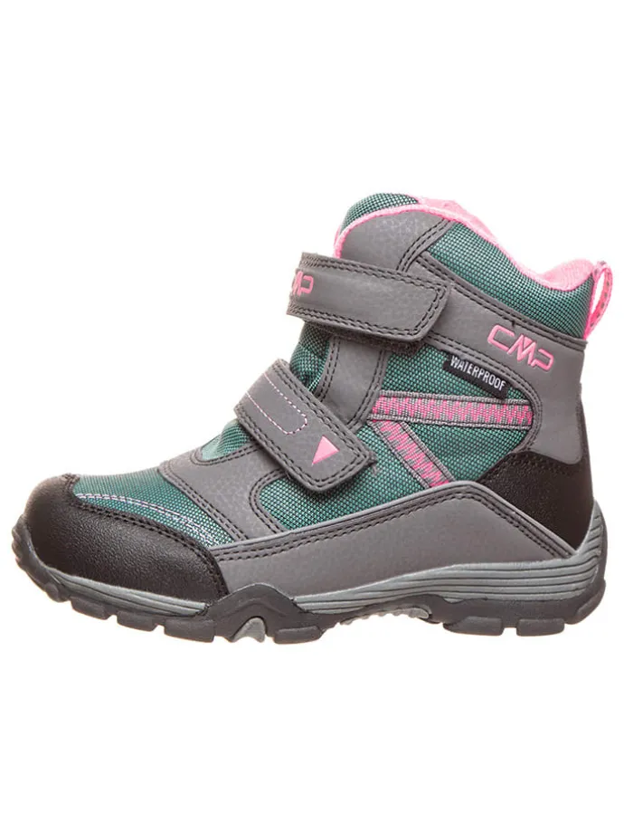 Winterboots grijs/groen/roze