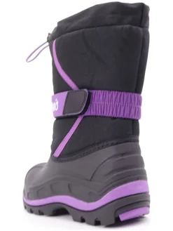Winterboots zwart/paars