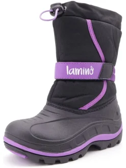 Winterboots zwart/paars