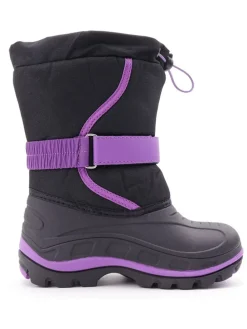 Winterboots zwart/paars