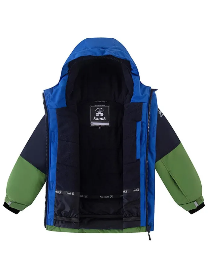 Winterjas "Gideon" blauw/groen/zwart
