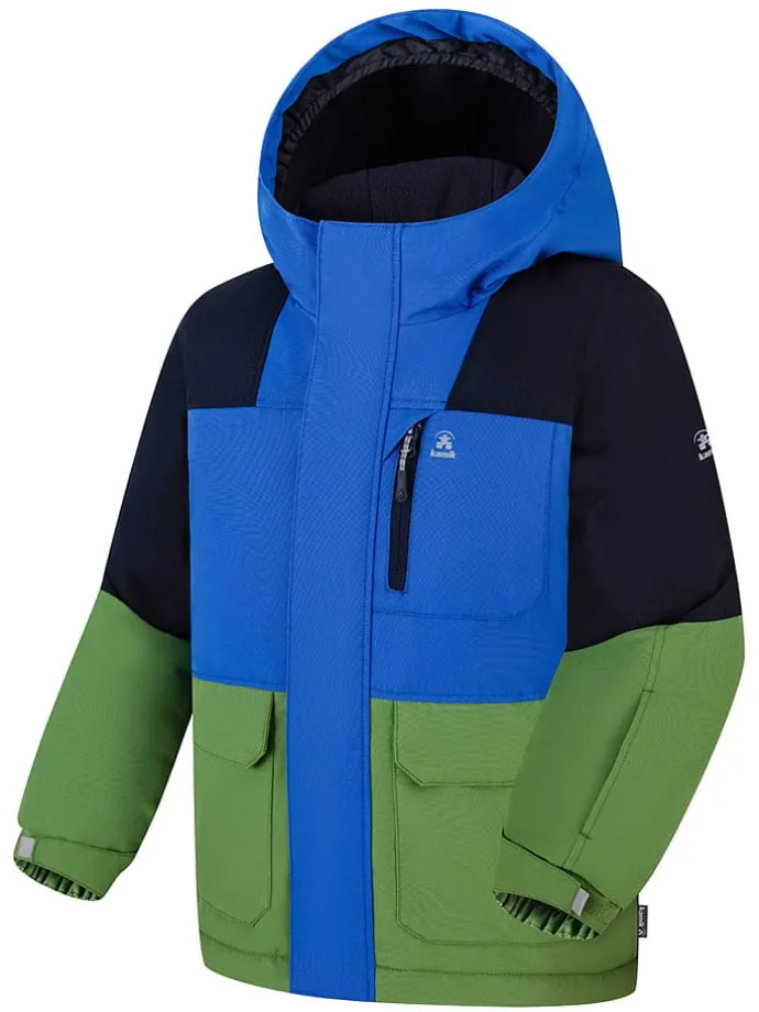 Winterjas "Gideon" blauw/groen/zwart