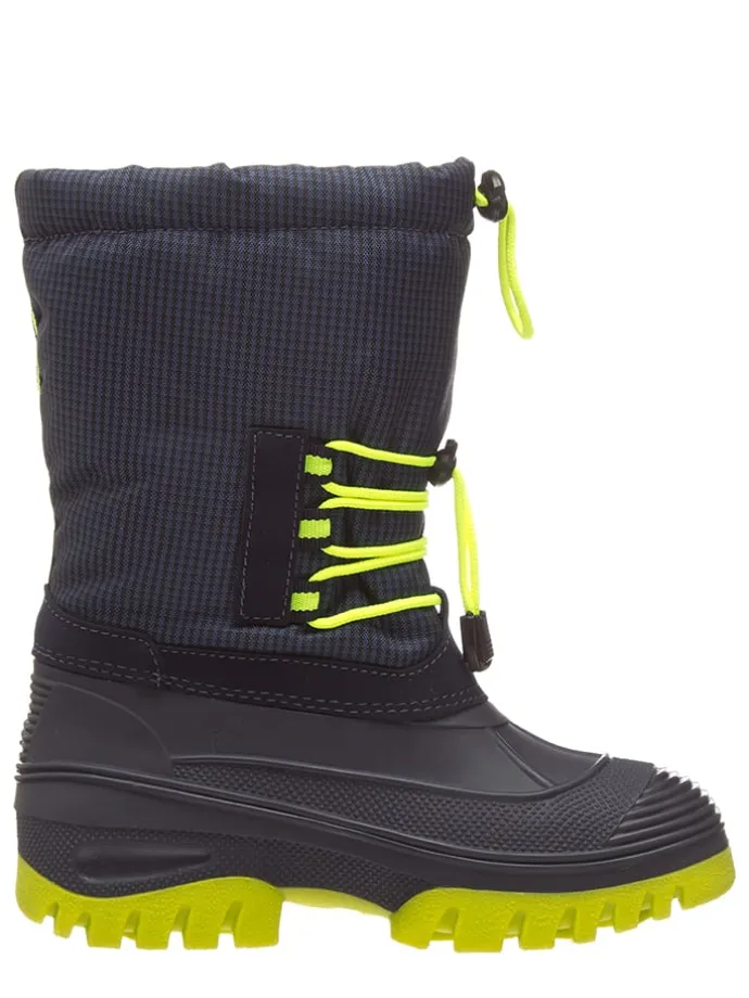 Winterlaarzen "Ahto" donkerblauw/limoengroen