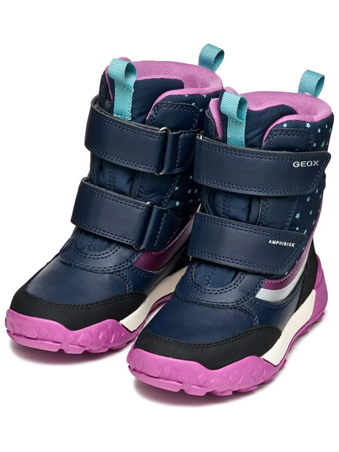 Winterlaarzen "Trekkyup" donkerblauw/paars