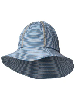 Zonnehoed "Bora" blauw/beige