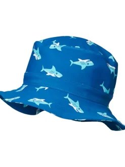 Zonnehoed "Haai" blauw
