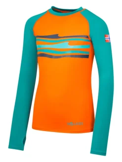 Zwemshirt "Haukland T" oranje/blauw