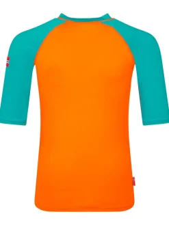 Zwemshirt "Haukland T" oranje/blauw