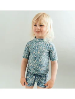 Zwemshirt "Jackie" beige/blauw