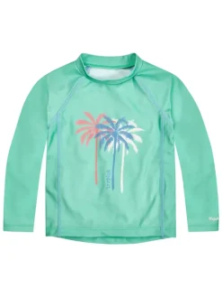 Zwemshirt "Palmen" mintgroen