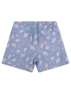 Zwemshort "Coral Bliss" blauw