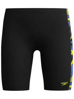 Zwemshorts "H-Boom" zwart/blauw/geel